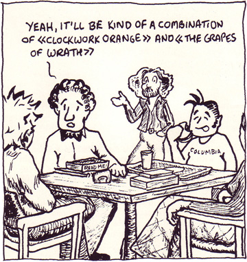 cartoon of student center